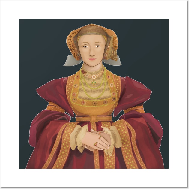 Anne of Cleves - historical illustrations Wall Art by vixfx